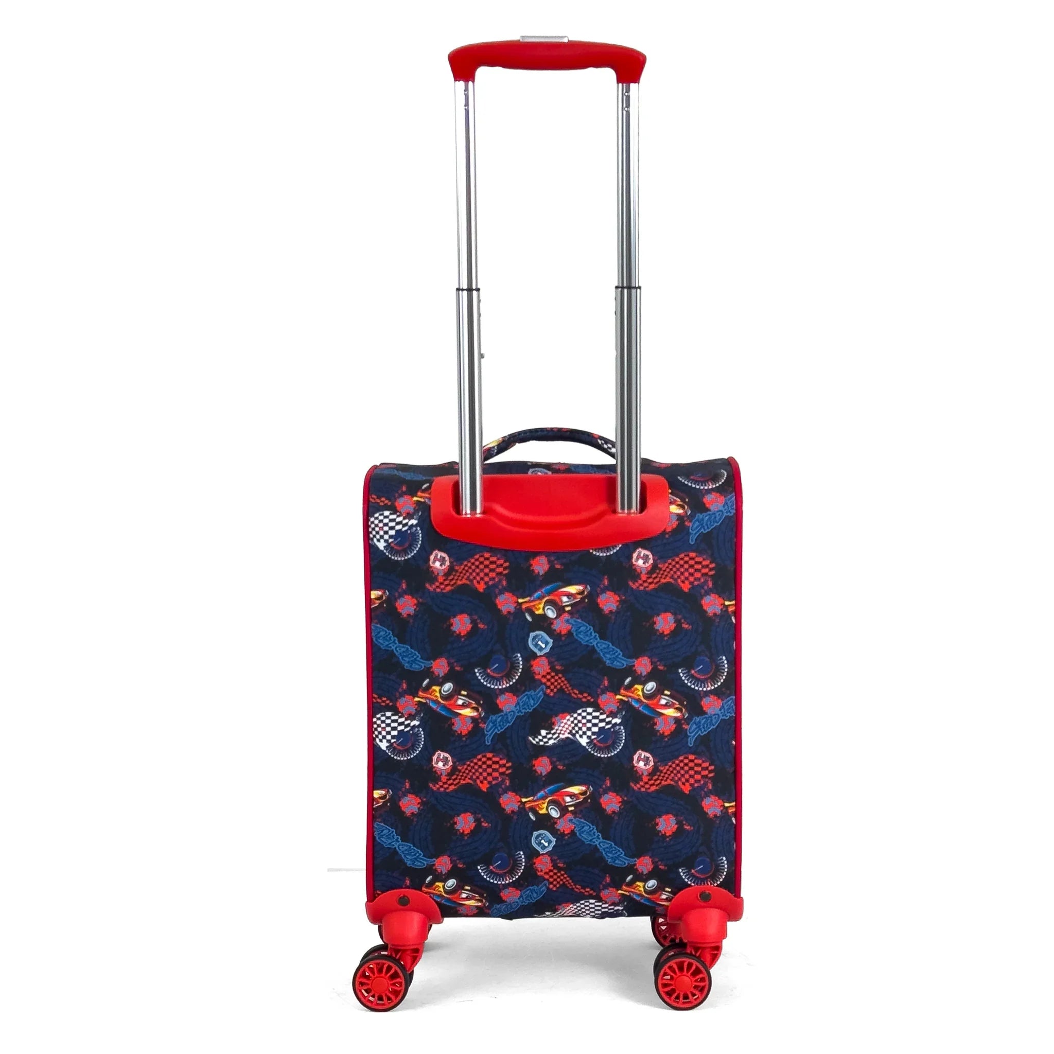 Konjabags bags - Araba Desenli 4 Tekerlekli Çocuk Valizi, Eğlenceli Seyahat Arkadaşı