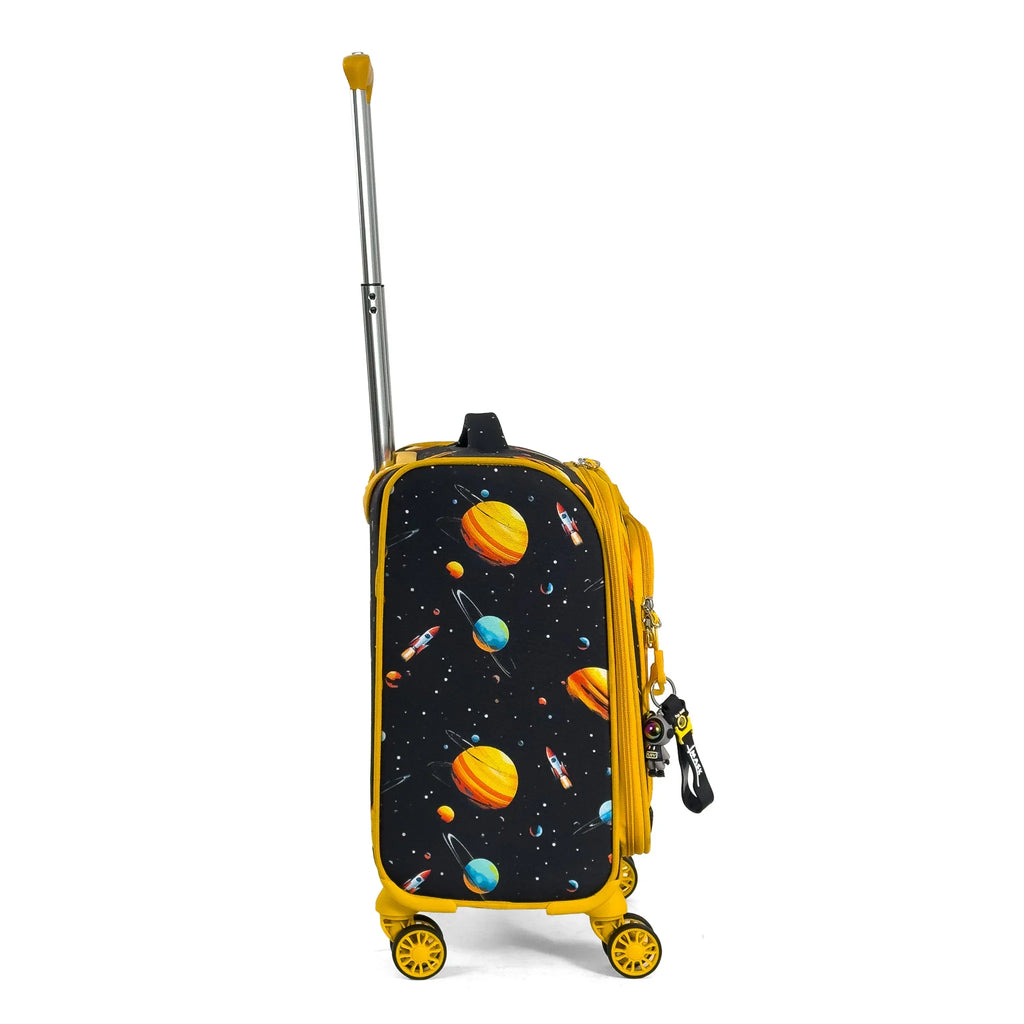Konjabags bags - Astronot Desenli 4 Tekerlekli Çocuk Valizi, Eğlenceli Seyahat Arkadaşı