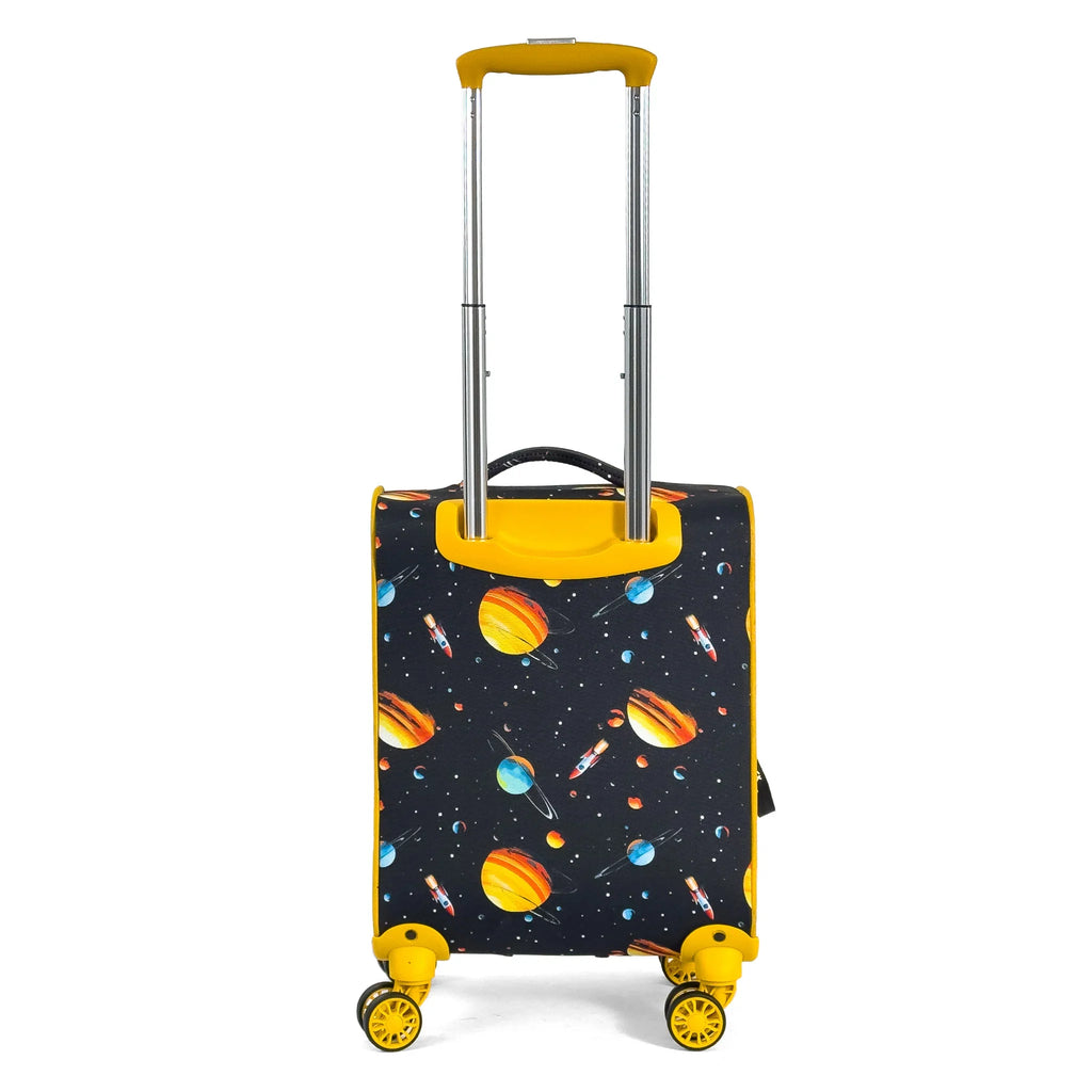 Konjabags bags - Astronot Desenli 4 Tekerlekli Çocuk Valizi, Eğlenceli Seyahat Arkadaşı