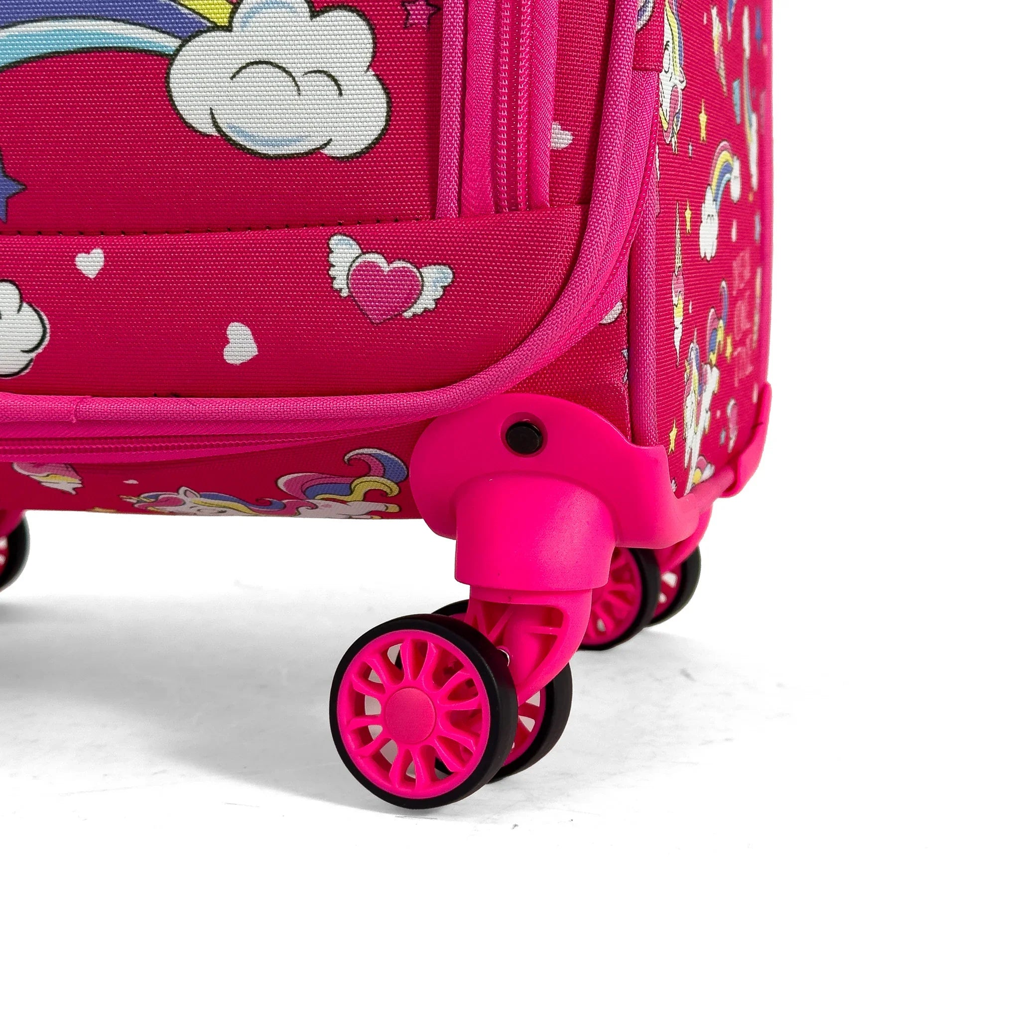 Konjabags bags - Unicorn Desenli 4 Tekerlekli Çocuk Valizi, Eğlenceli Seyahat Arkadaşı