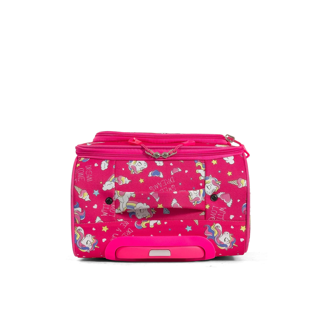 Konjabags bags - Unicorn Desenli 4 Tekerlekli Çocuk Valizi, Eğlenceli Seyahat Arkadaşı