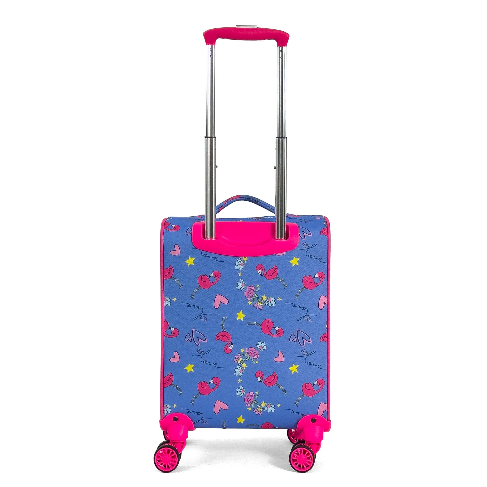 Konjabags bags - Flamingo Desenli 4 Tekerlekli Çocuk Valizi, Eğlenceli Seyahat Arkadaşı