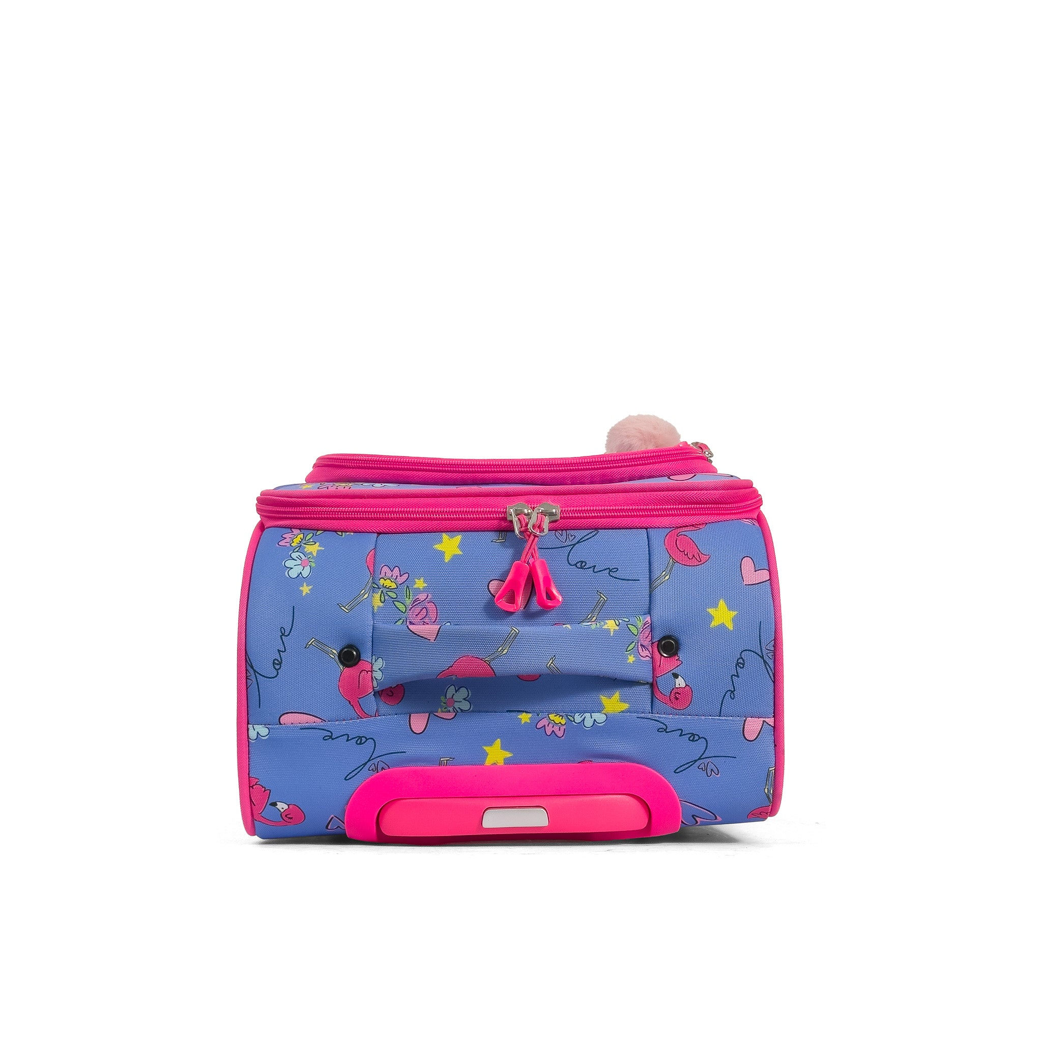 Konjabags bags - Flamingo Desenli 4 Tekerlekli Çocuk Valizi, Eğlenceli Seyahat Arkadaşı