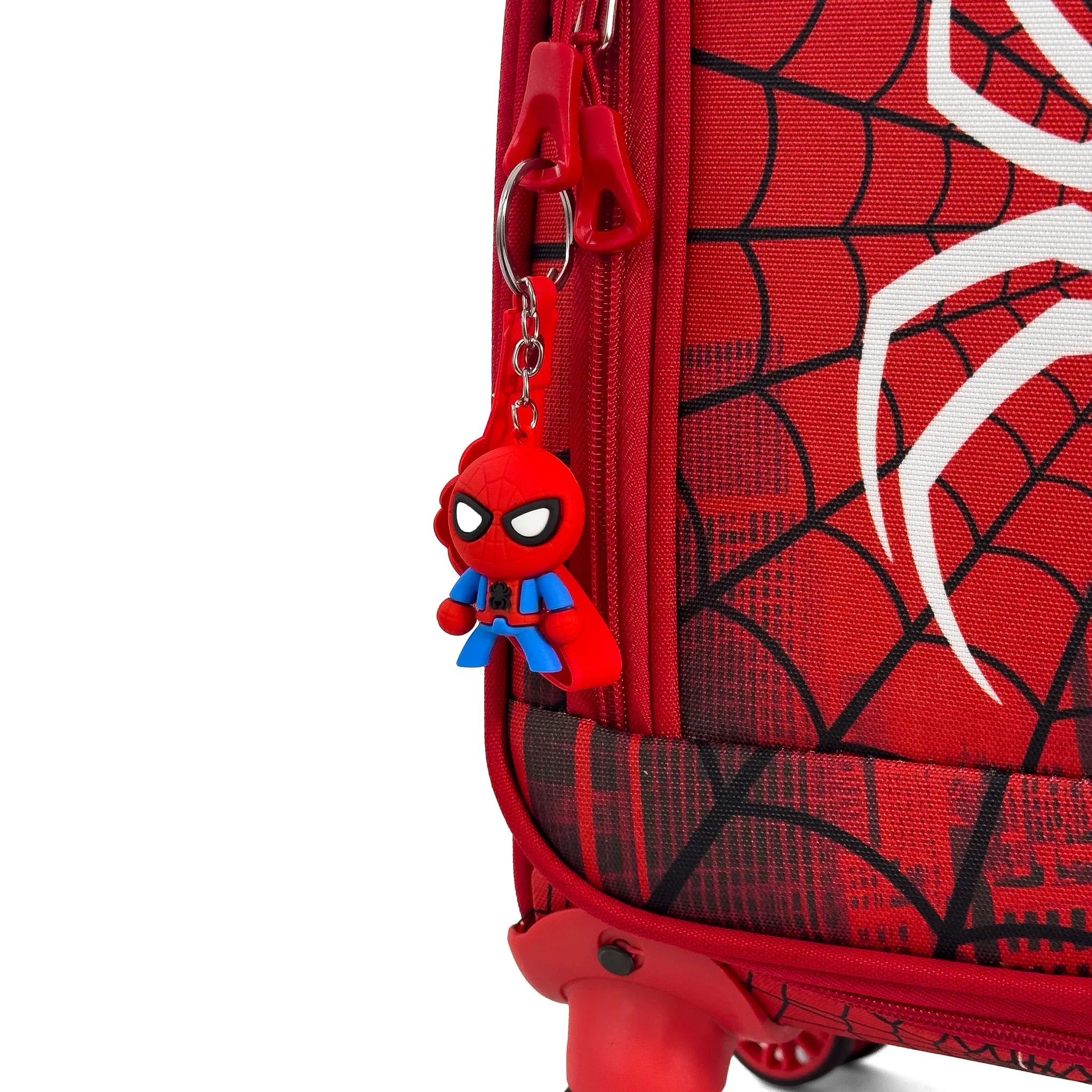 Konjabags bags - Örümcek Desenli 4 Tekerlekli Çocuk Valizi, Eğlenceli Seyahat Arkadaşı