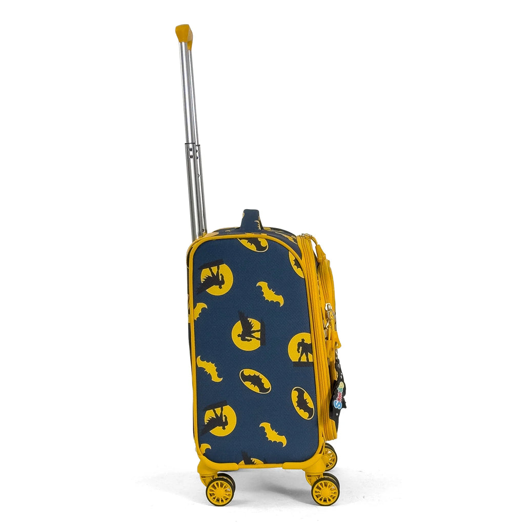 Konjabags bags - Yarasa Desenli 4 Tekerlekli Çocuk Valizi, Eğlenceli Seyahat Arkadaşı
