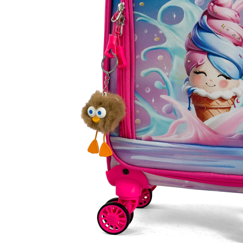 Konjabags bags - Dondurma Desenli 4 Tekerlekli Çocuk Valizi, Eğlenceli Seyahat Arkadaşı