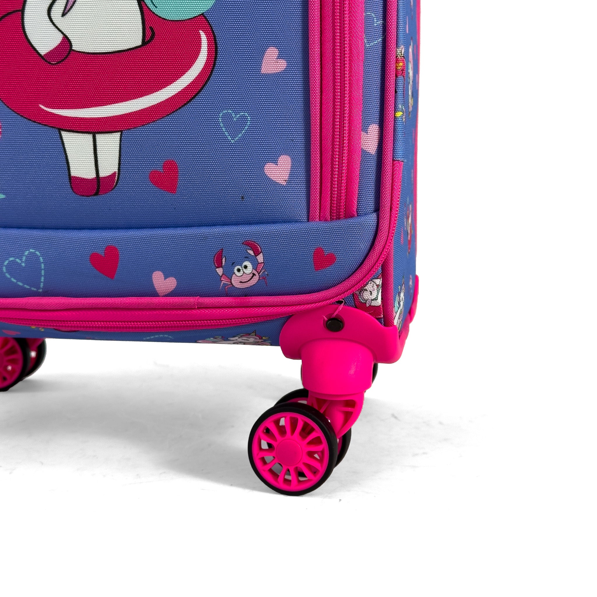 Konjabags bags - Flamingo Unicorn Desenli 4 Tekerlekli Çocuk Valizi, Eğlenceli Seyahat Arkadaşı
