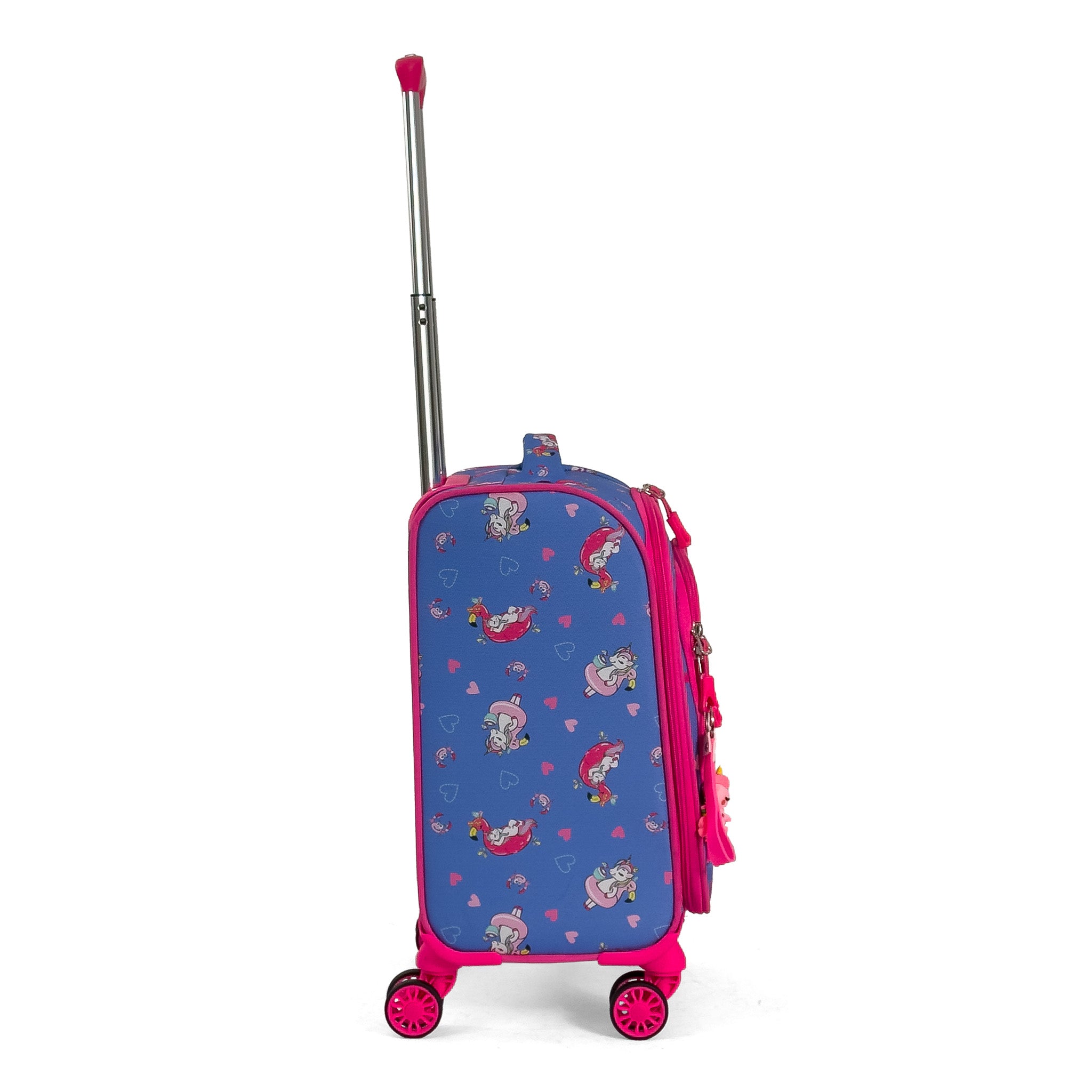 Konjabags bags - Flamingo Unicorn Desenli 4 Tekerlekli Çocuk Valizi, Eğlenceli Seyahat Arkadaşı