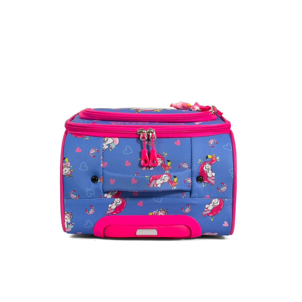 Konjabags bags - Flamingo Unicorn Desenli 4 Tekerlekli Çocuk Valizi, Eğlenceli Seyahat Arkadaşı