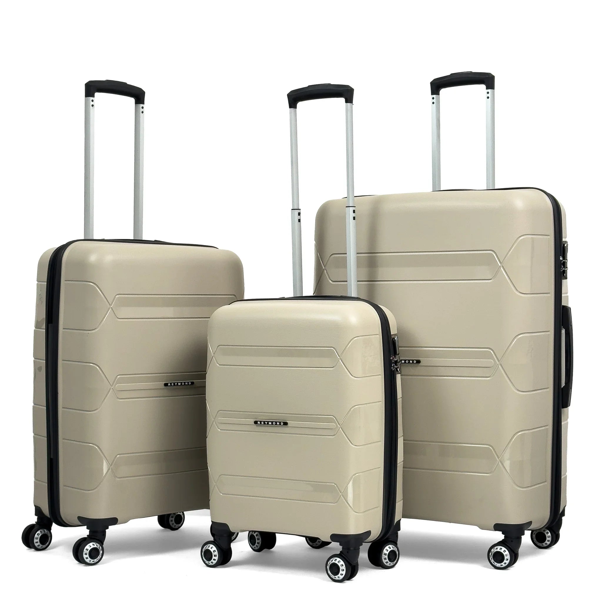 Konjabags bags - Lucas Polipropilen Kırılmaz Valiz, 3'lü Set