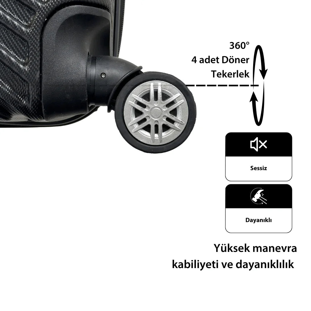 Konjabags bags - Reymond Kurukafa Desen ABS Valiz - Kabin Boy