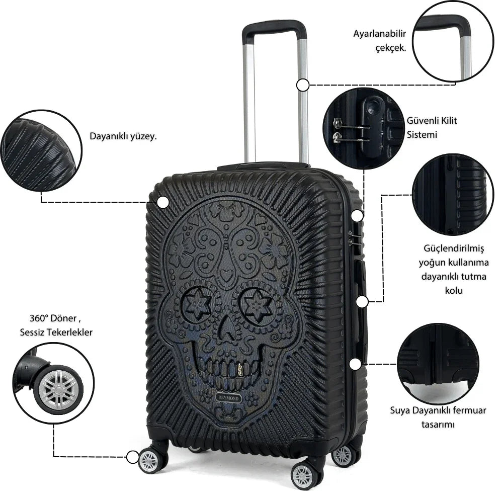 Konjabags bags - Reymond Kurukafa Desen ABS Valiz - Kabin Boy