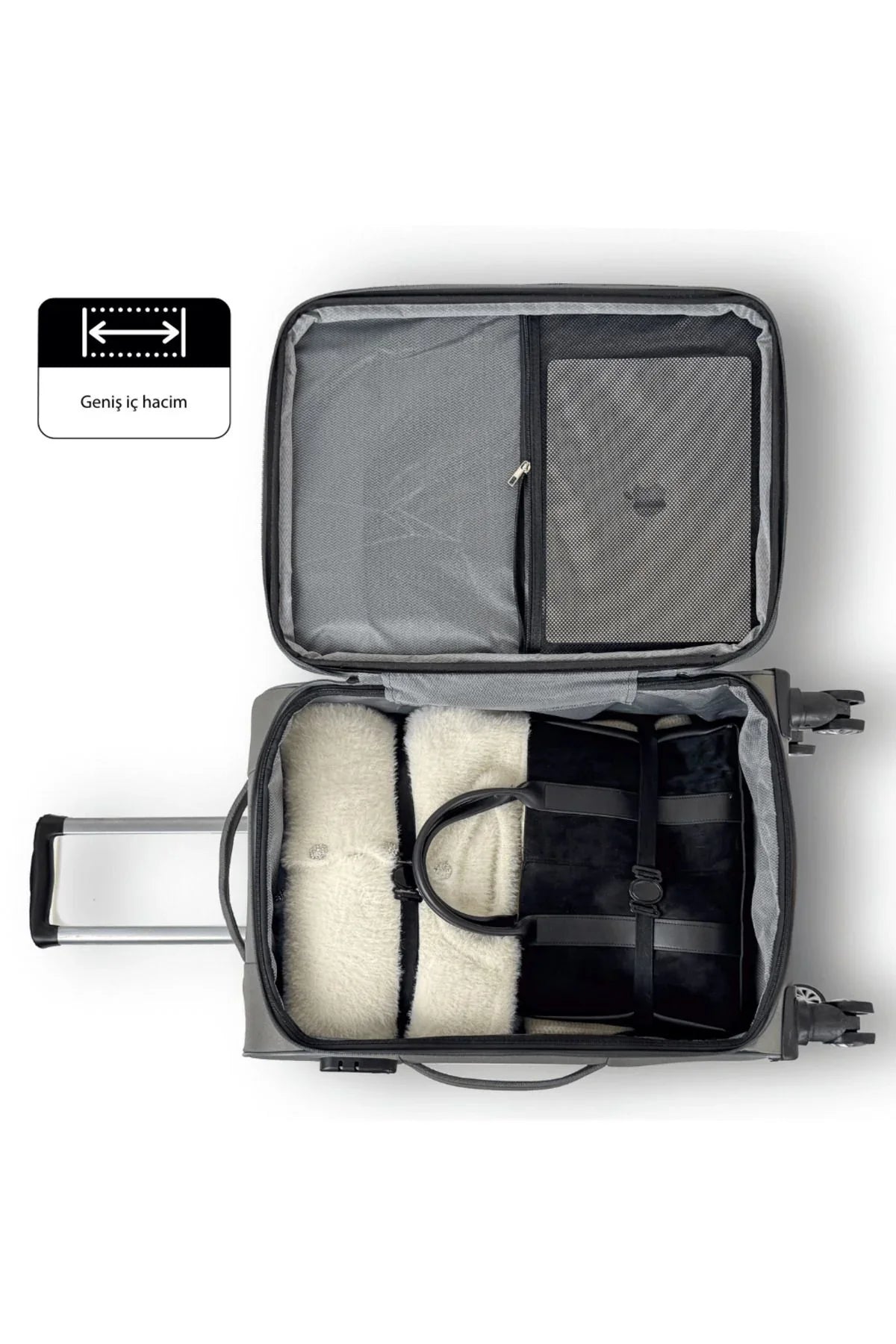 Konjabags bags - Reymond Kumaş Yüzeyli Oasis Serisi Seyahat Valizi, Orta Boy&Büyük Boy