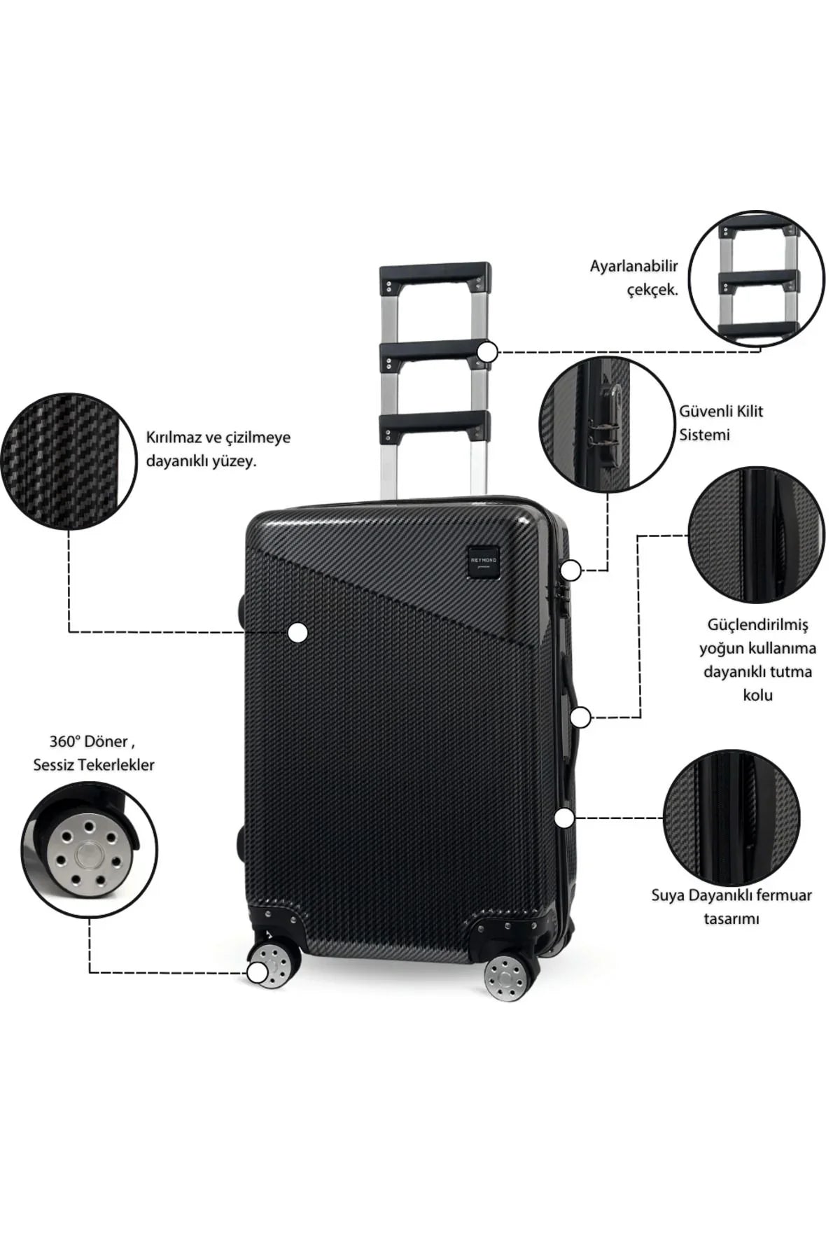 Konjabags bags - Reymond PC Venüs Aurora Serisi Valiz, Kabin Boy