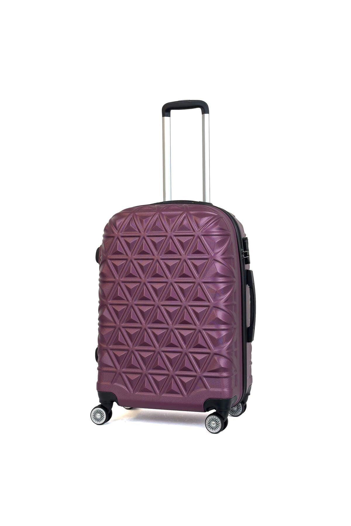 Konjabags bags - Reymond Piramit Desen ABS Seyahat Valizi, Canyon Serisi, Orta Boy