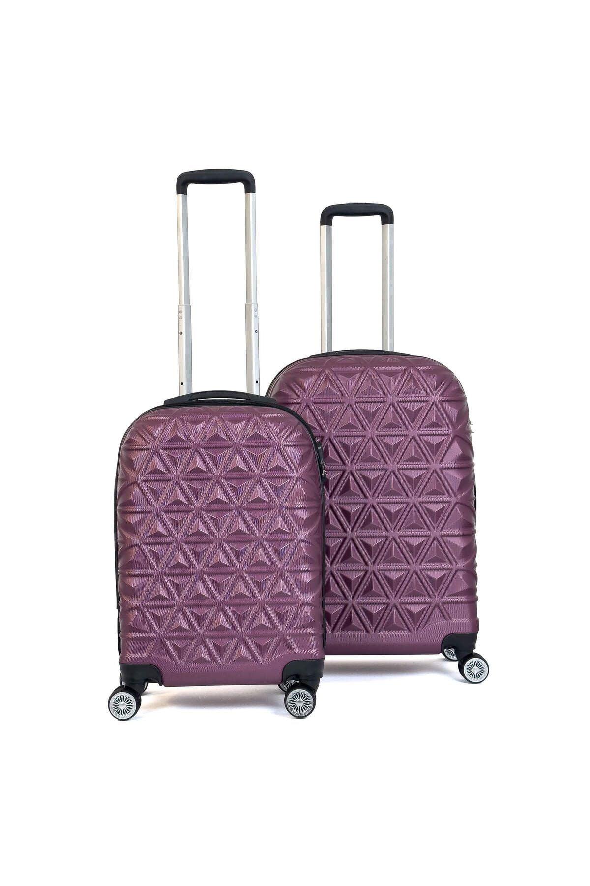 Konjabags bags - Reymond Piramit Desen ABS Seyahat Valizi, Canyon Serisi, Kabin Boy&Orta Boy