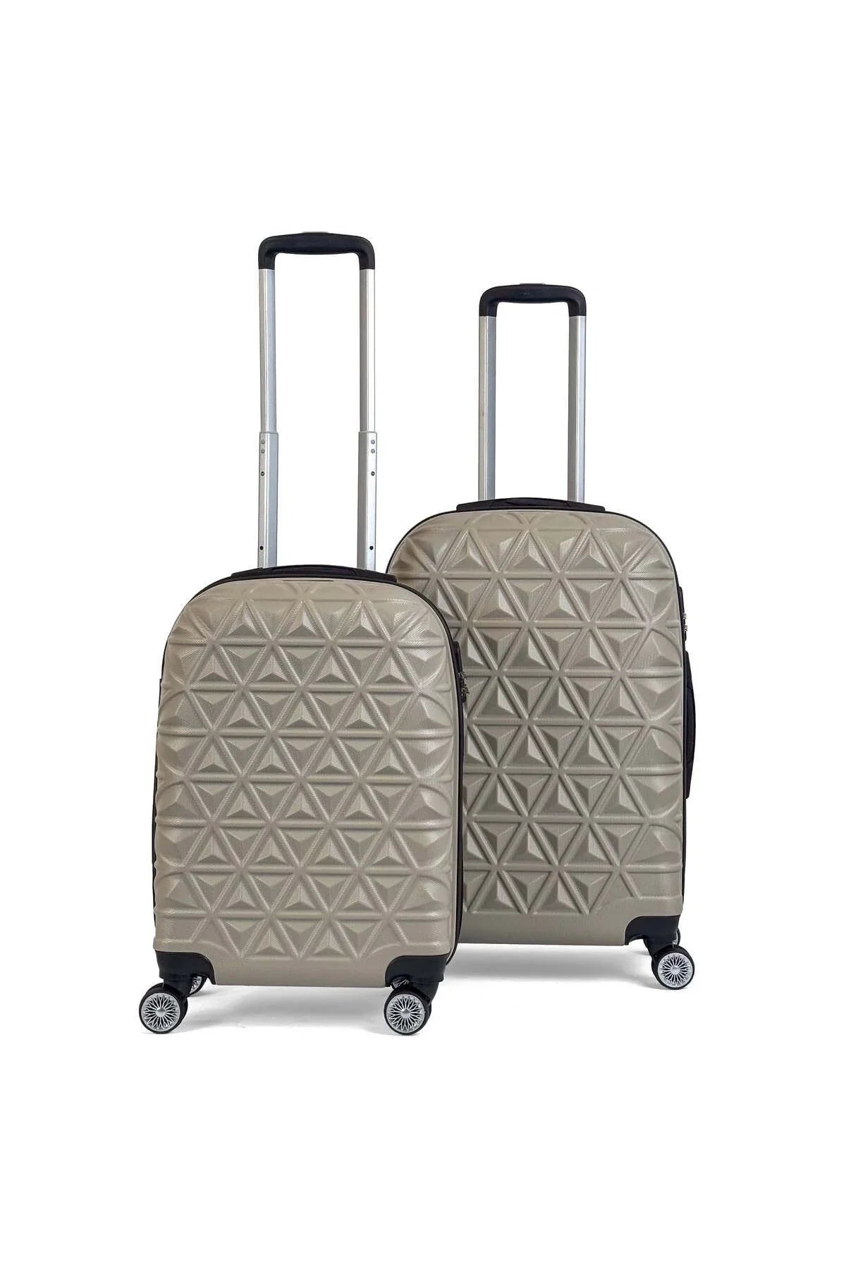 Konjabags bags - Reymond Piramit Desen ABS Seyahat Valizi, Canyon Serisi, Kabin Boy&Orta Boy