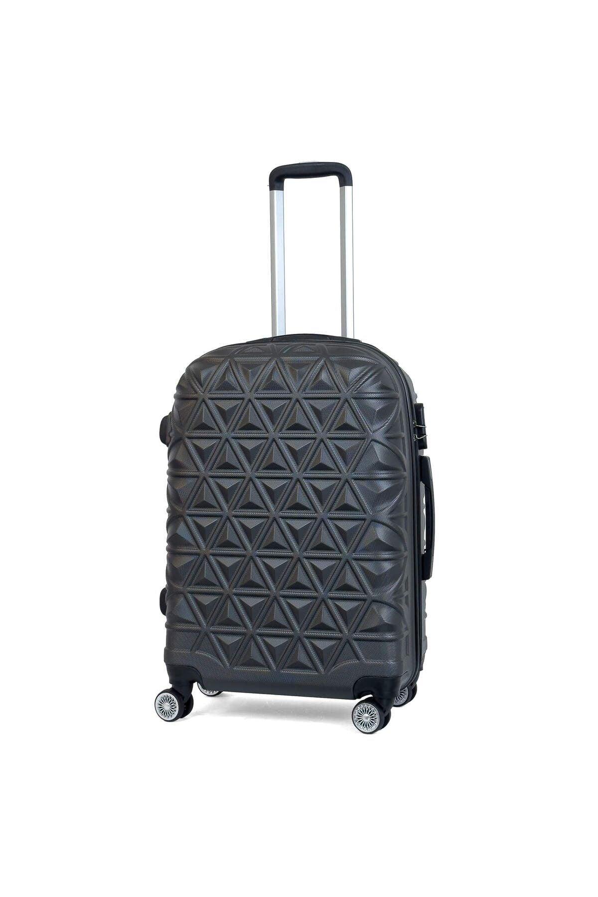 Konjabags bags - Reymond Piramit Desen ABS Seyahat Valizi, Canyon Serisi, Orta Boy