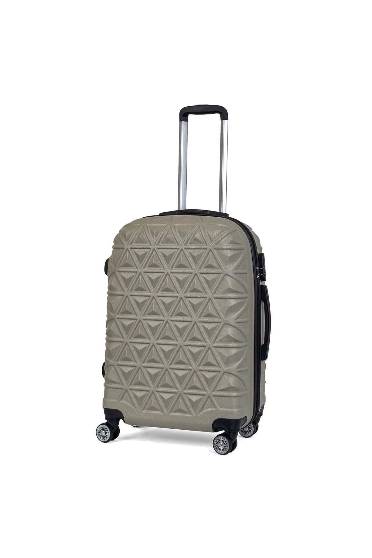 Konjabags bags - Reymond Piramit Desen ABS Seyahat Valizi, Canyon Serisi, Orta Boy