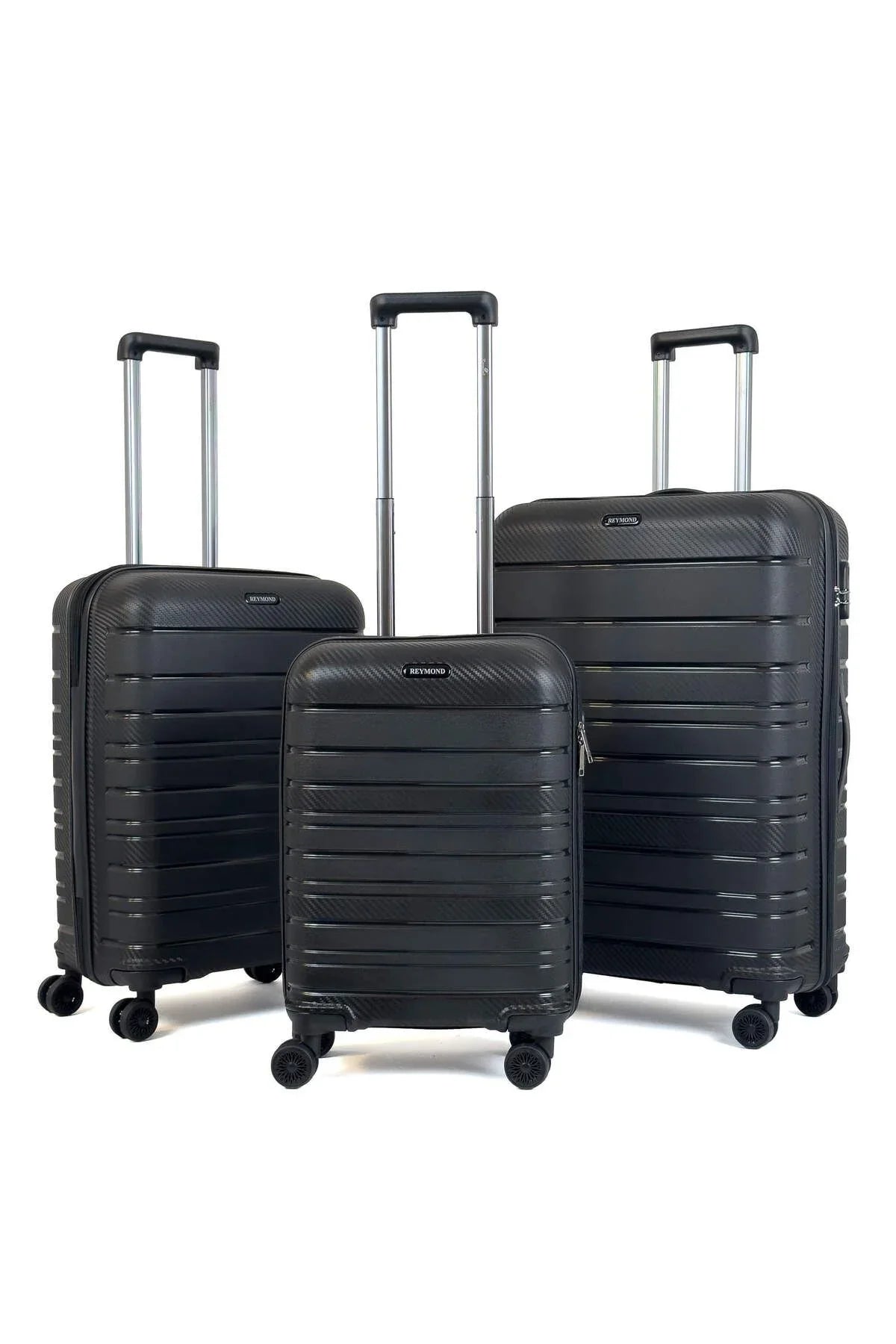 Konjabags bags - Reymond Karbon PP Seyahat Valizi Horizon Serisi Kırılmaz Bavul, 3'lü Set