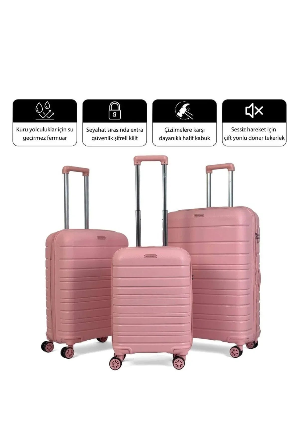 Konjabags bags - Reymond Karbon PP Seyahat Valizi Horizon Serisi Kırılmaz Bavul, Kabin Boy