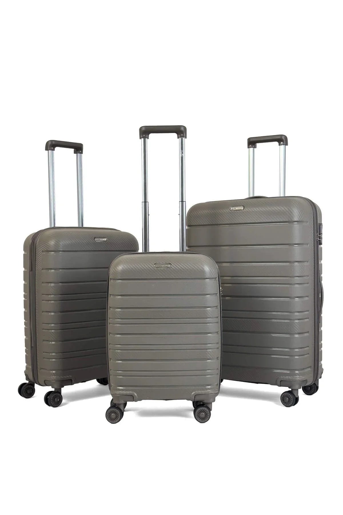 Konjabags bags - Reymond Karbon PP Seyahat Valizi Horizon Serisi Kırılmaz Bavul, 3'lü Set