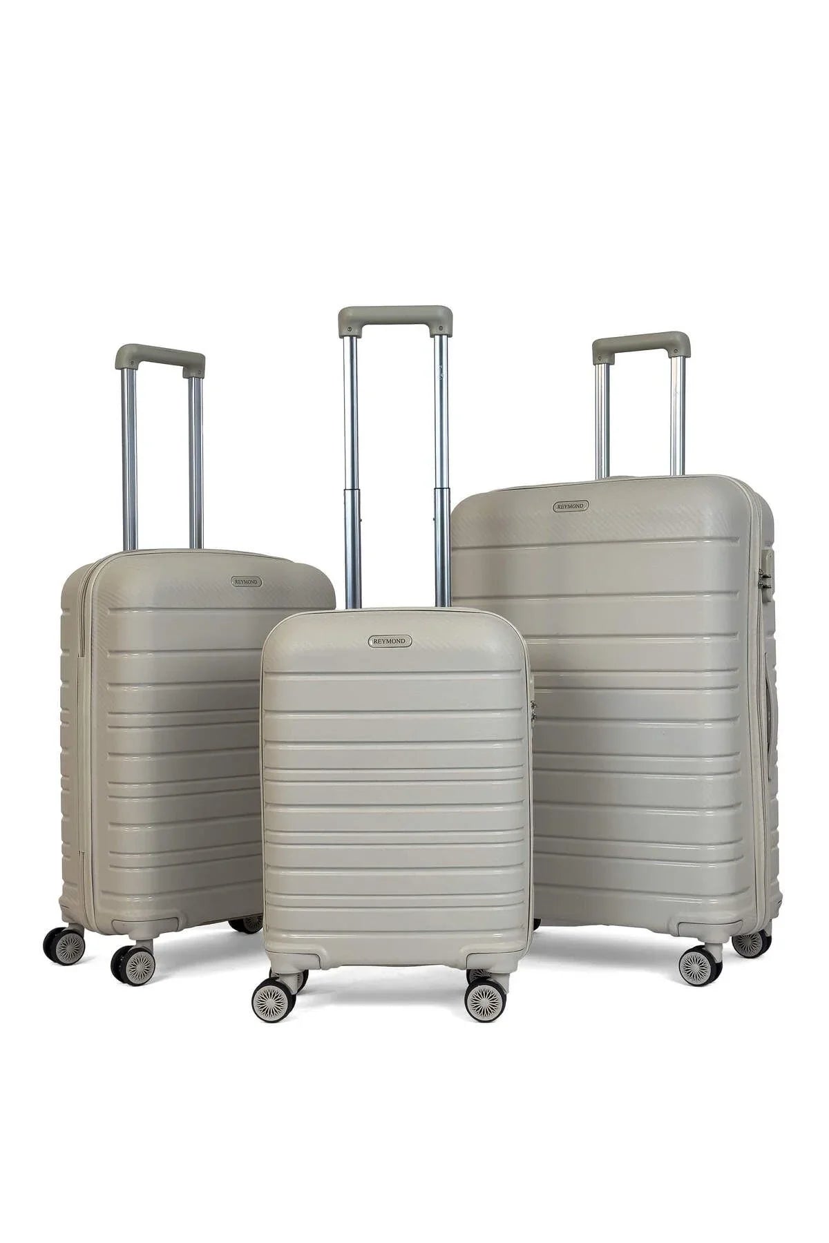 Konjabags bags - Reymond Karbon PP Seyahat Valizi Horizon Serisi Kırılmaz Bavul, 3'lü Set